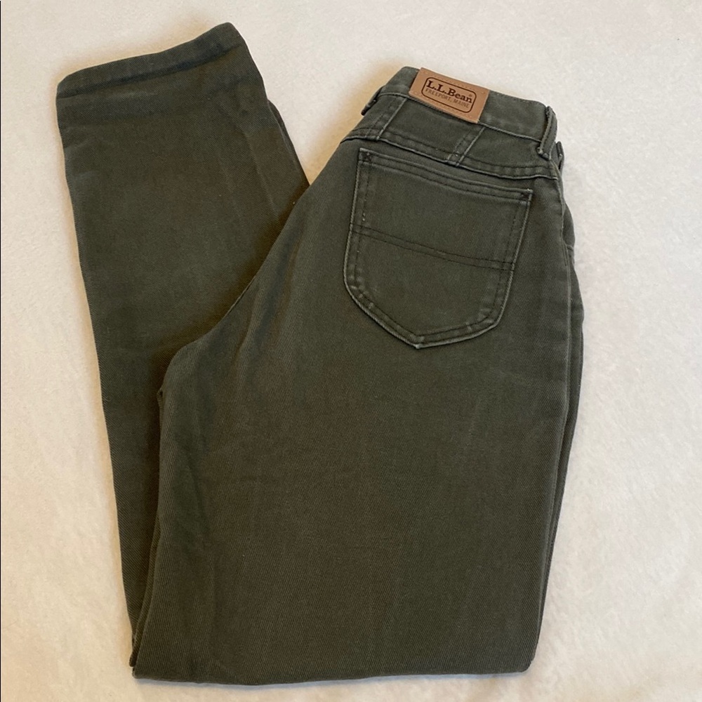 L.L. Bean Women's Green Vintage High Waist Jeans